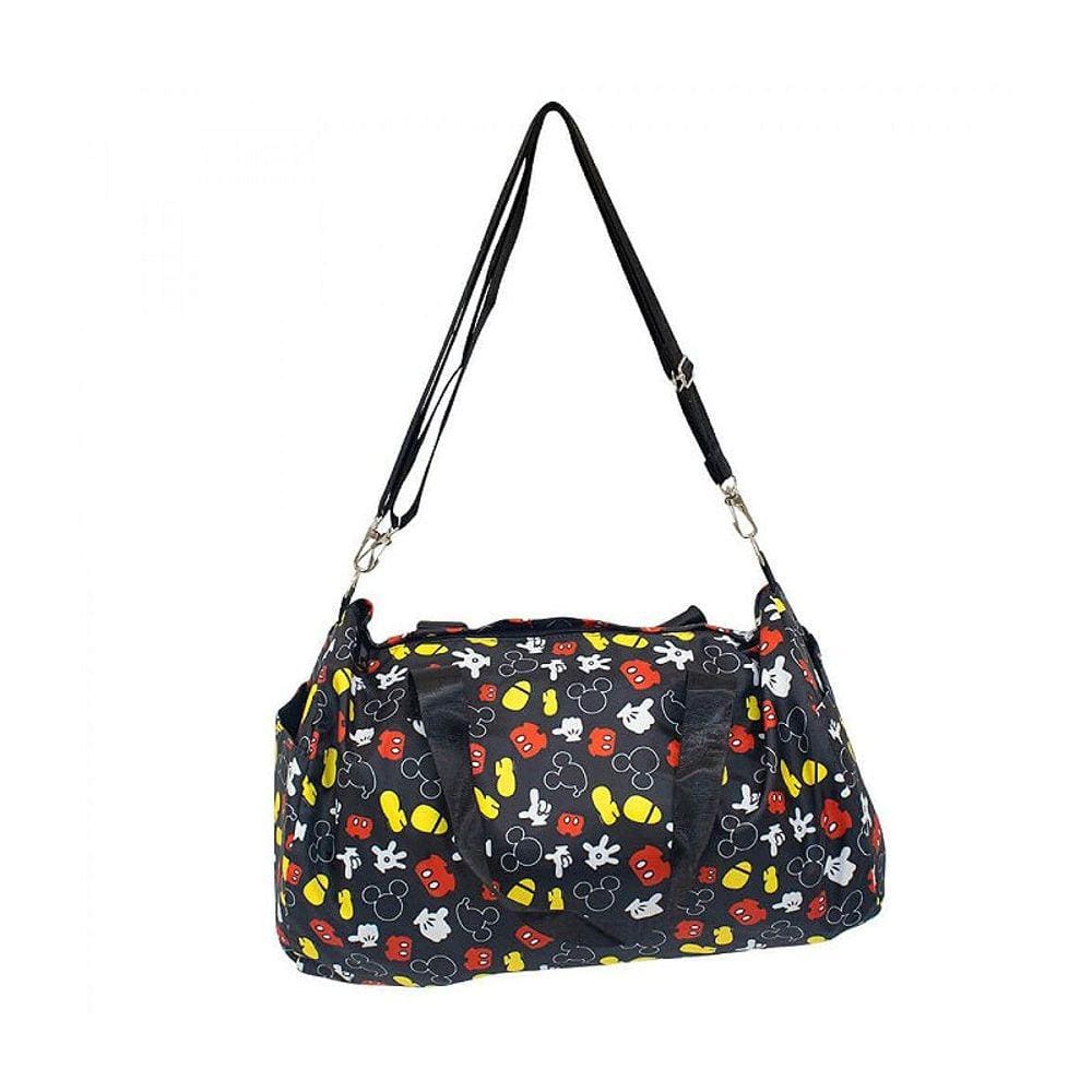 Bolsa Viagem Academia Preta Partes Corpo Mickey: Disney