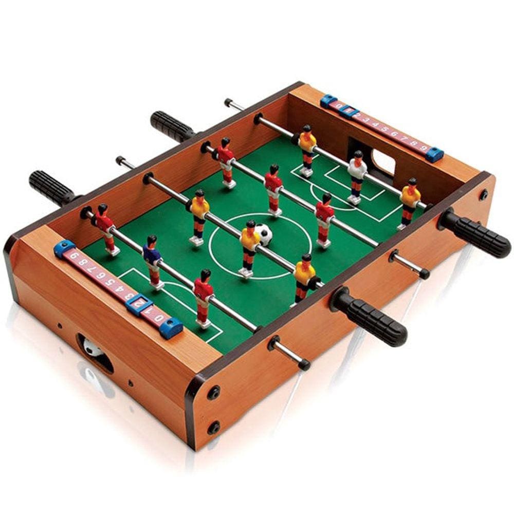 Jogo De Pebolim De Madeira 51x31x10cm