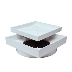 Ralo Oculto 15x15cm em Plástico ABS - Resistente - Branco