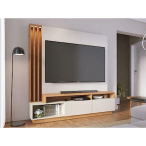 Estante Home Humaitá 2 Portas 1,80 Off White/Matte/Freijo Colibri