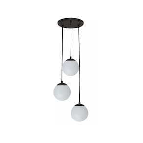 Pendente Preto Triplo 2,00m Ajustável 13,5cm G9