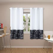 Cortina para Cozinha 2,20m X 1,45m Ilhós Estampada 