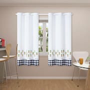 Cortina para Cozinha 2,20m X 1,45m Ilhós Estampada 