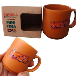 Mini Caneca Naruto Uzumaki 100Ml Cerâmica Produto Oficial
