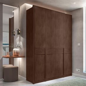 Guarda Roupa Solteiro 4 Portas 3 Gavetas Jazz Casa D