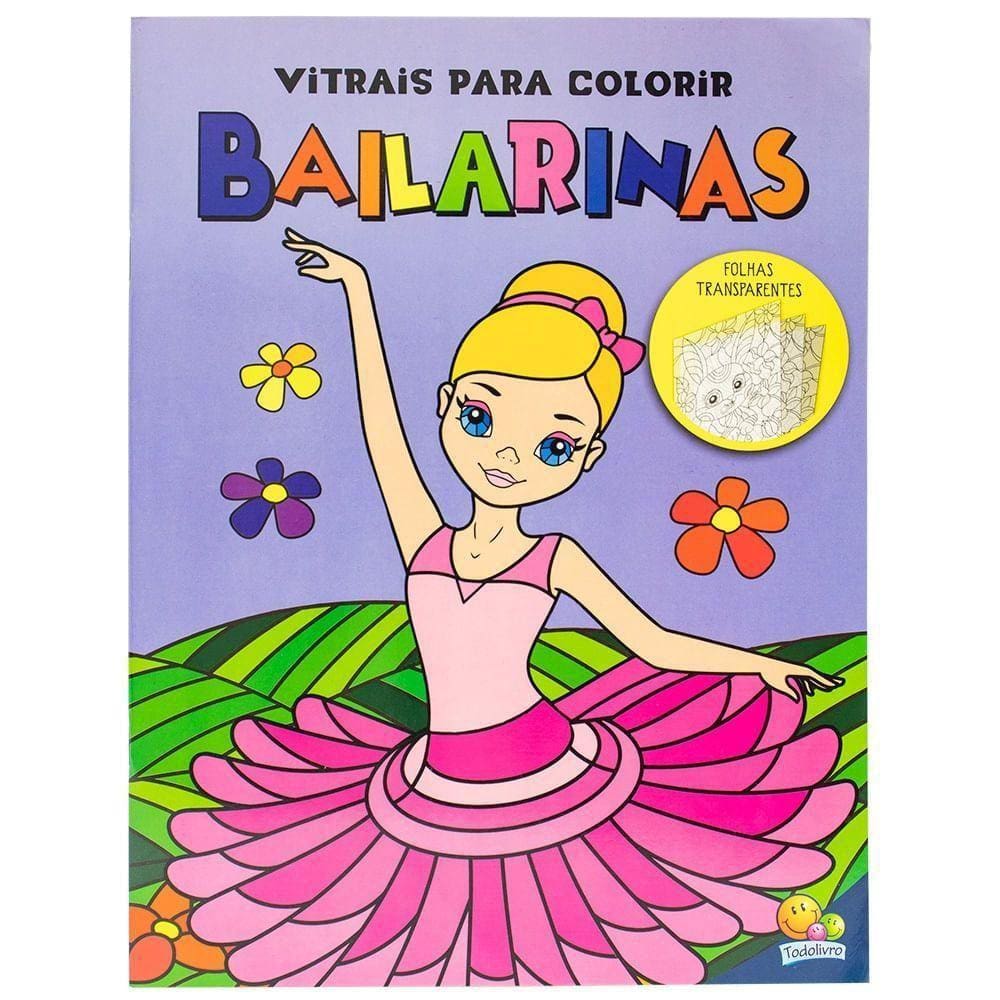 Livro Vitrais Para Colorir - Todolivro - Bailarinas