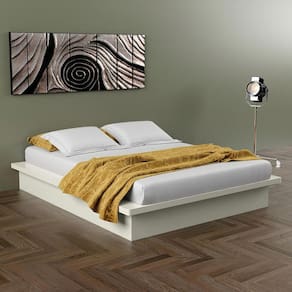 Cama Casal para Colchão de até 138 Cm em 100% MDF Off White Dalla Costa