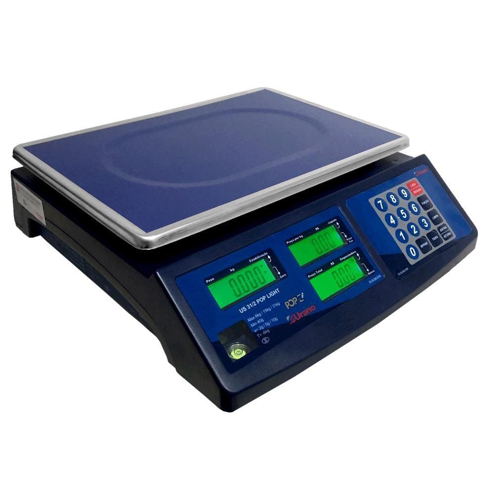 Balança Digital us 31/2 Pop-z New Light Com Serial e Bateria 31kg Bivolt - Urano