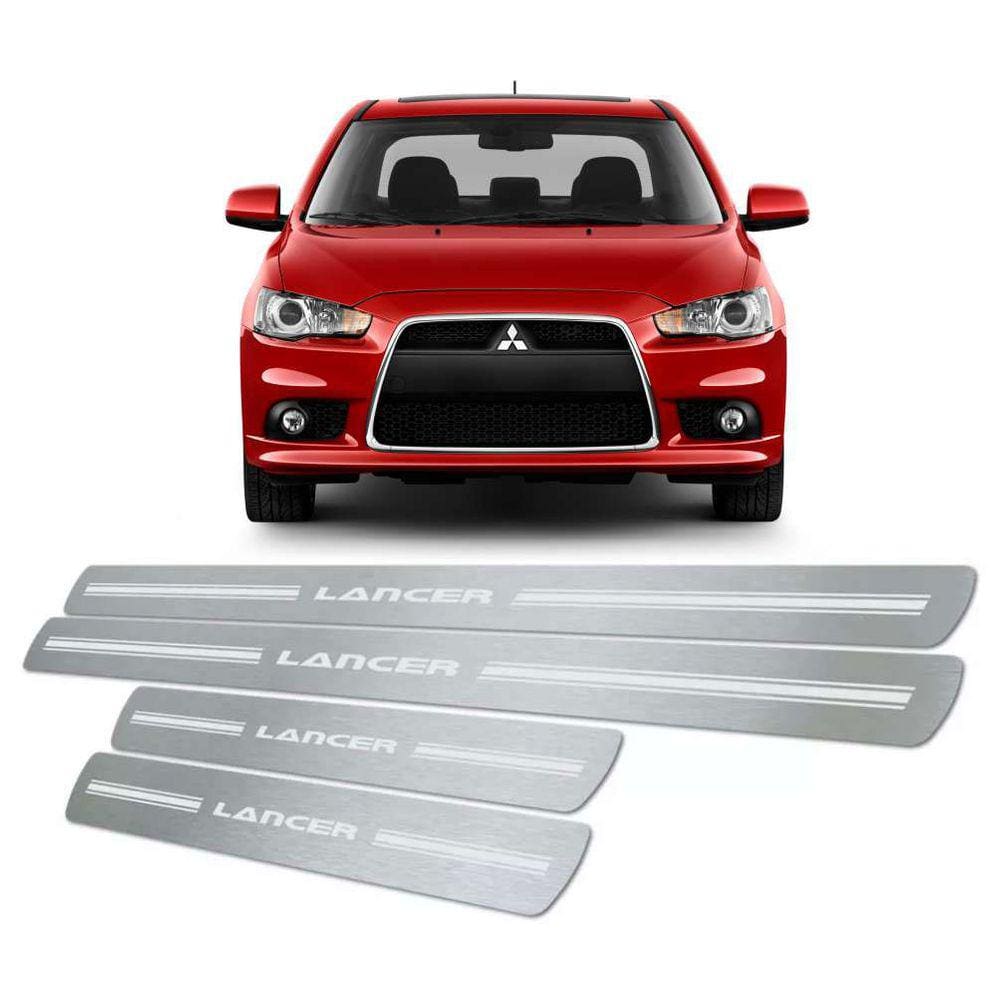 Soleira De Porta Mitsubishi Lancer 2008 Até 2019 Aço Inox