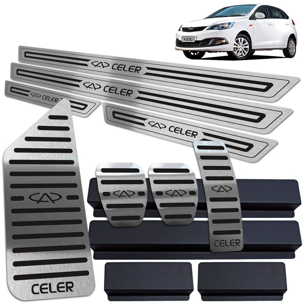 Soleira Pedaleira Descanso Celer 2013 A 2018 Manual Preto