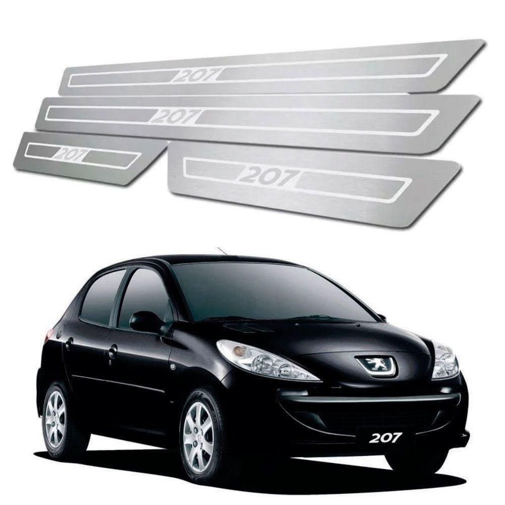 Soleira De Porta Peugeot 207 2009 Até 2015 Aço Inox