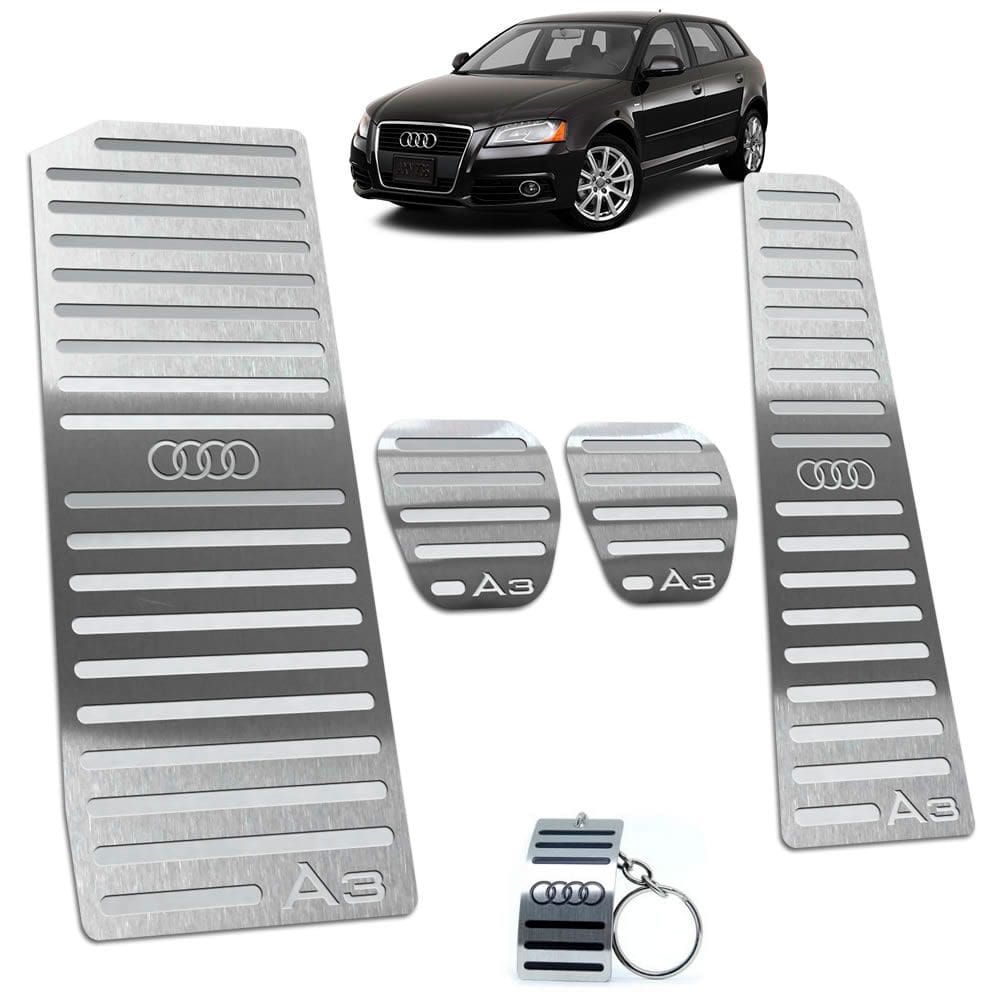 Pedaleira + Descanso Audi A3 Manual 2007 Até 2013 Aço Inox