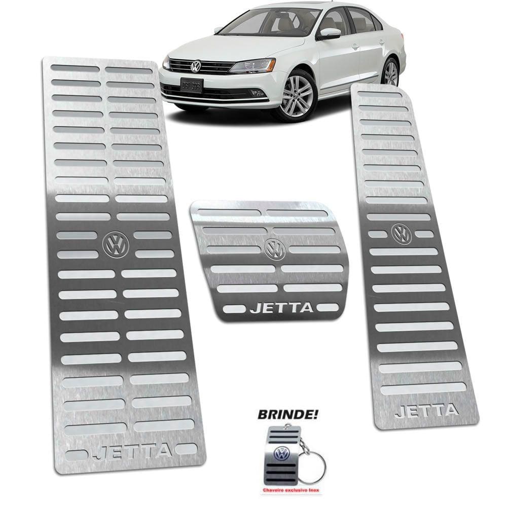 Pedaleira Automático + Descanso Jetta 2011 A 2018 Prata