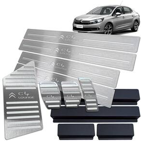 Soleira + Pedaleira + Descanso Citroen C4 Lounge Manual Inox