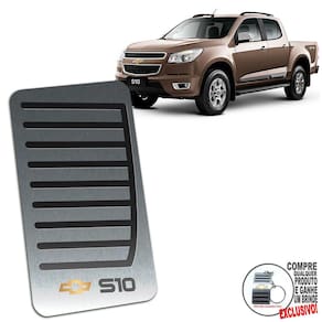 Descanso De Pé Chevrolet S10 2012 Até 2016 Preto Aço Inox