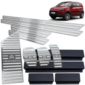 Soleira + Pedaleira Manual + Descanso Citroen Aircross 2017