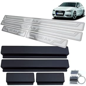 Soleiras Em Aço Inox Audi A3 2014 Em Diante Prata