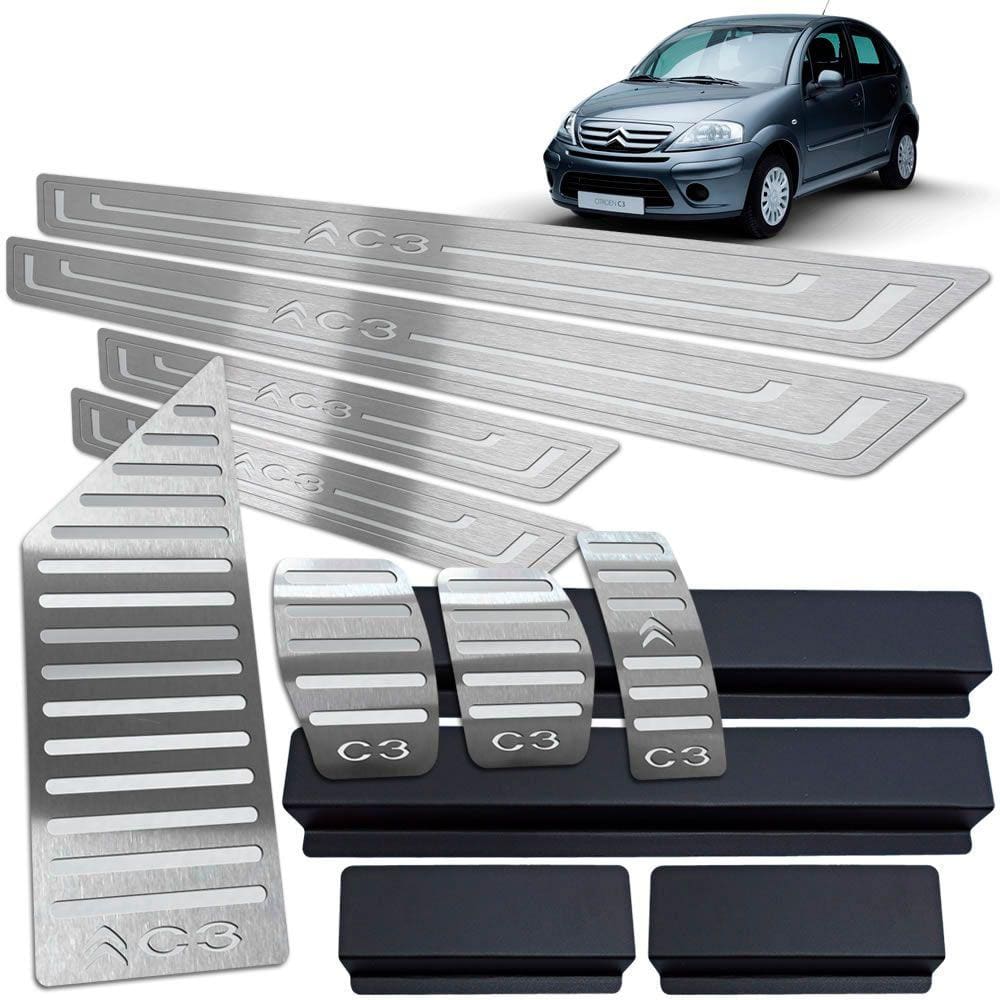 Soleira + Pedaleira Manual + Descanso Citroen C3 2003 2012