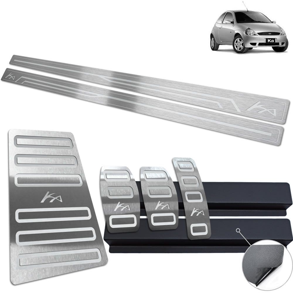 Soleira Pedaleira Descanso Ford Ka 1997 A 2007 Prata