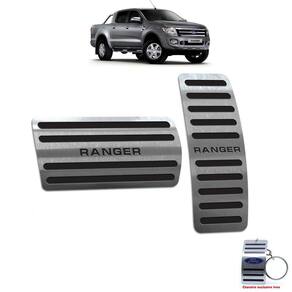 Pedaleira Automático Ford Ranger 2013 A 2016 Preto Inox