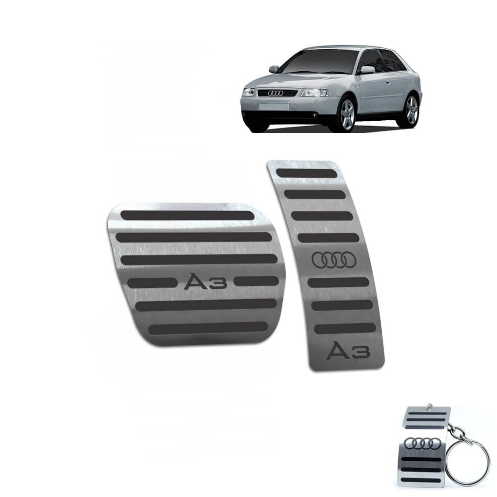 Pedaleira Automatico Audi A3 1996 Até 2006 Aço Inox Preto