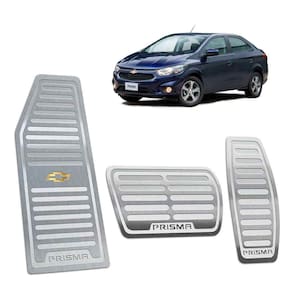Kit Pedaleira + Descanso Chevrolet Prisma 2013/2019 Aço Inox