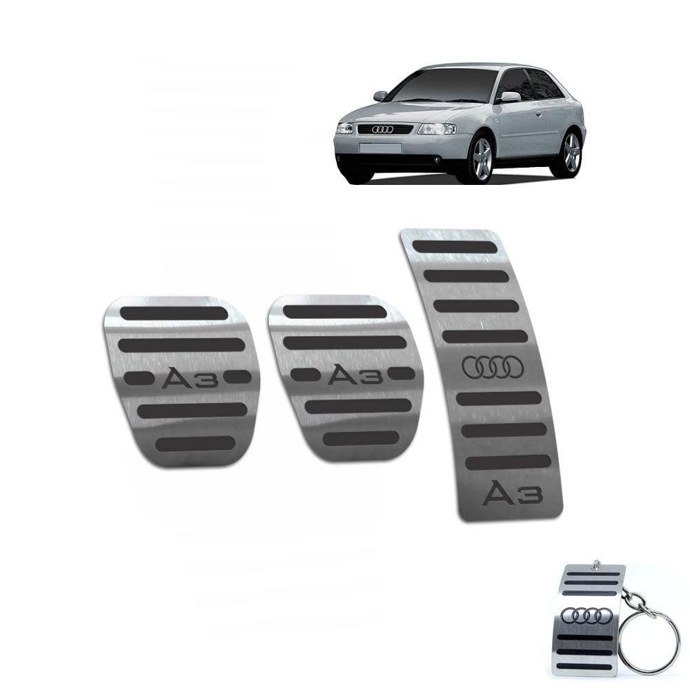 Pedaleira Manual Audi A3 1996 Até 2006 Aço Inox Preto