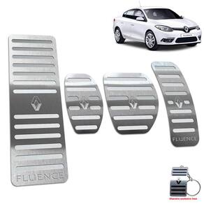 Pedaleiras + Descanso Fluence 2011/2019 Manual Prata