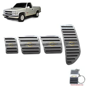 Pedaleira Chevrolet Silverado Preto Aço Inox