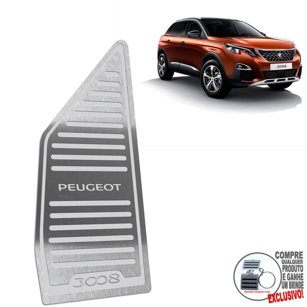 Descanso De Pé Peugeot 3008 2017 Até 2022 Aço Inox