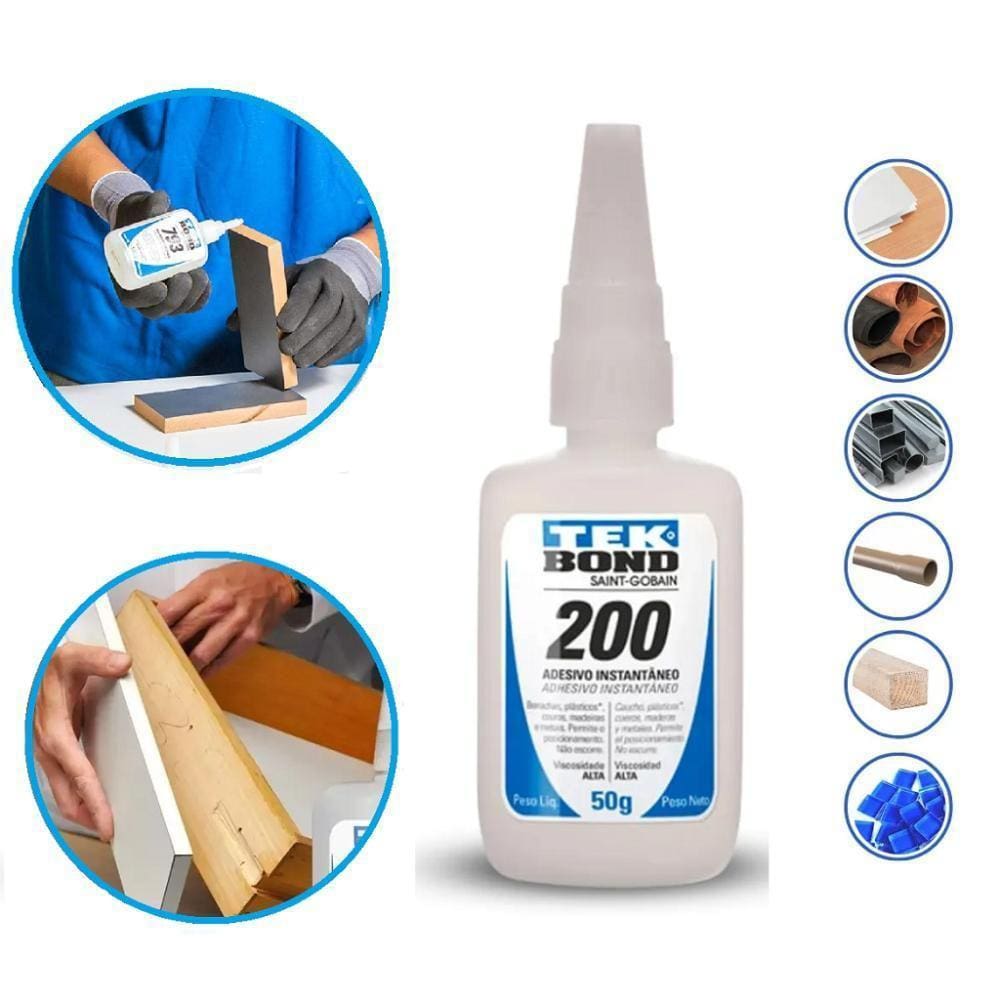 Adesivo Instantâneo Profissional 200 - Alta Viscosidade