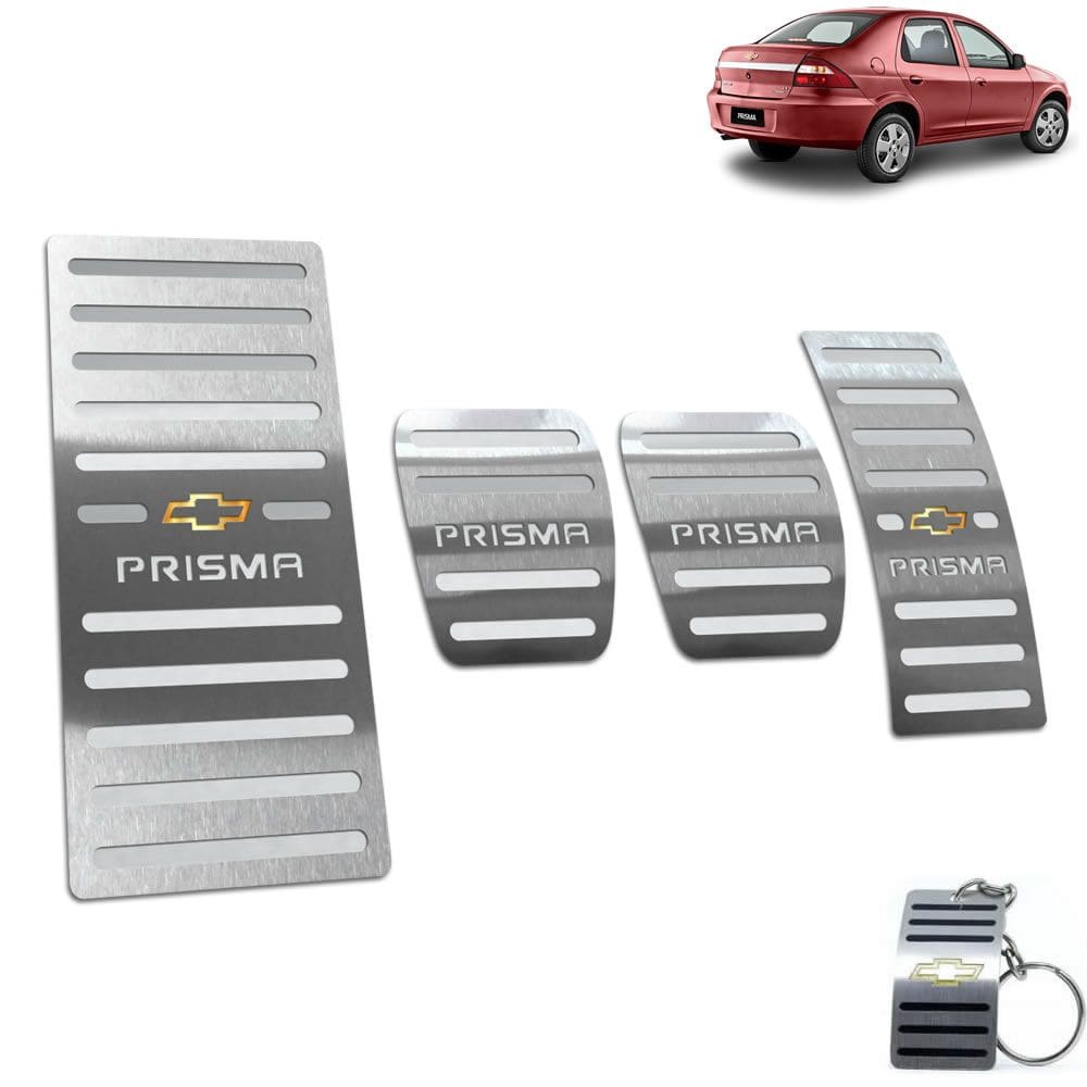 Descanso + Pedaleira Chevrolet Prisma 2006 A 2012 Prata