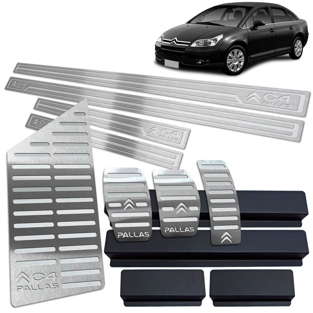 Soleira + Pedaleira + Descanso Citroen C4 Pallas Manual Inox