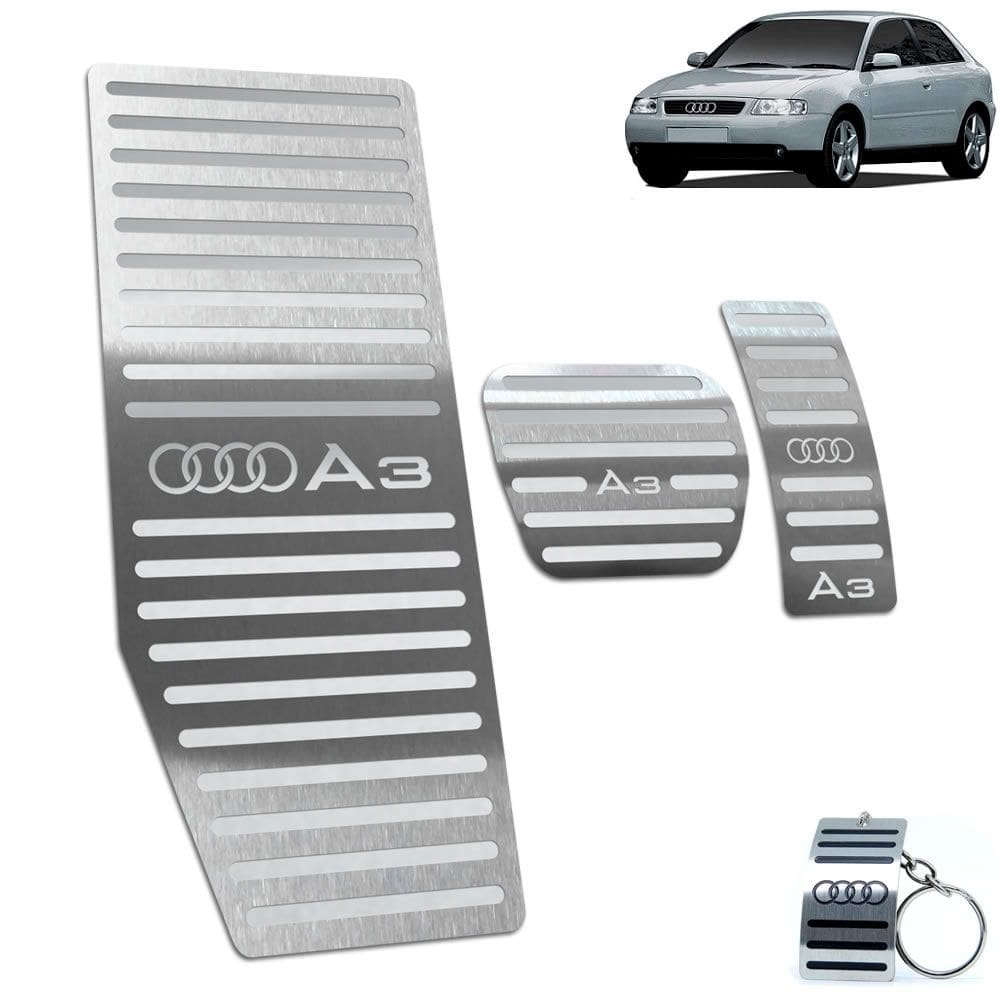 Pedaleira + Descanso Audi A3 Automatico 1996 2006 Aço Inox