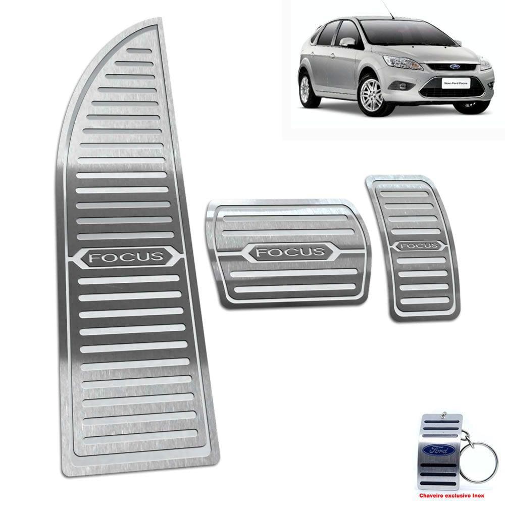 Kit Pedaleira + Descanso Ford Focus 2009 2013 Automatico Inox