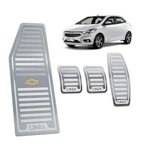 Kit Pedaleira + Descanso Chevrolet Onix Manual Aço Inox