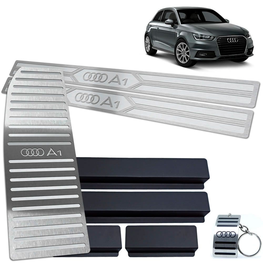 Soleiras Com Descanso Aço Inox Audi A1 2011 A 2018 Prata 2p