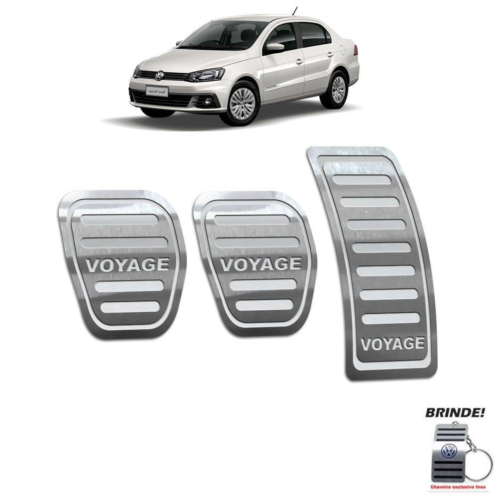 Pedaleira Manual Volkswagen Voyage 2010 A 2020 Prata