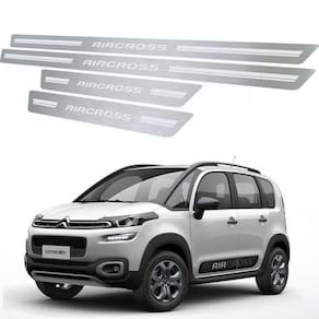 Soleira De Porta Citroen Aircross 2017 Até 2019 Aço Inox
