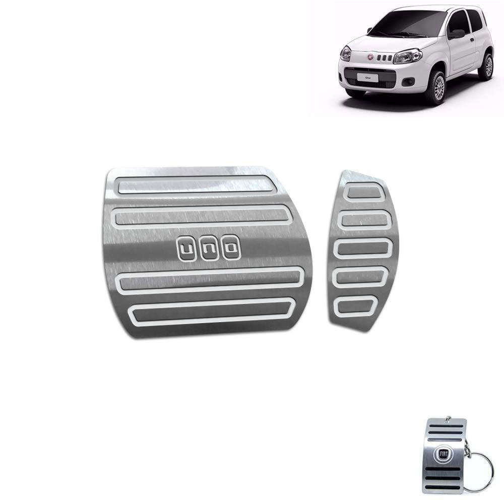 PEDALEIRA AUTOMÁTICO FIAT UNO 2013 A 2020 2 portas AÇO INOX