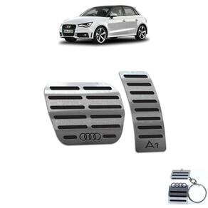 Pedaleira Automático Em Aço Inox Audi A1 2011 A 2018 Preto