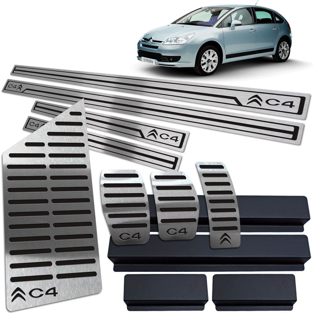 Descanso Soleira Pedaleira Manual Citroen C4 Hatch Preto