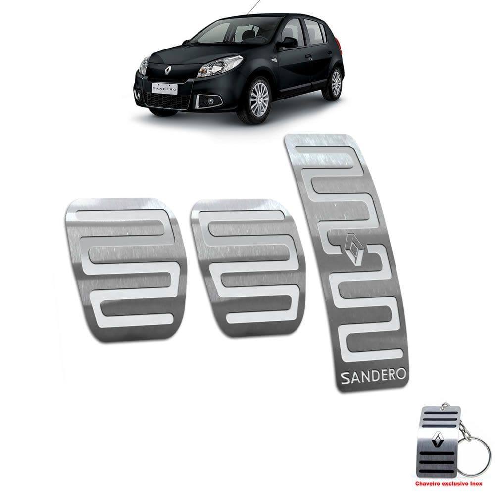Pedaleira Manual Renault Sandero 2008 Até 2013 Aço Inox