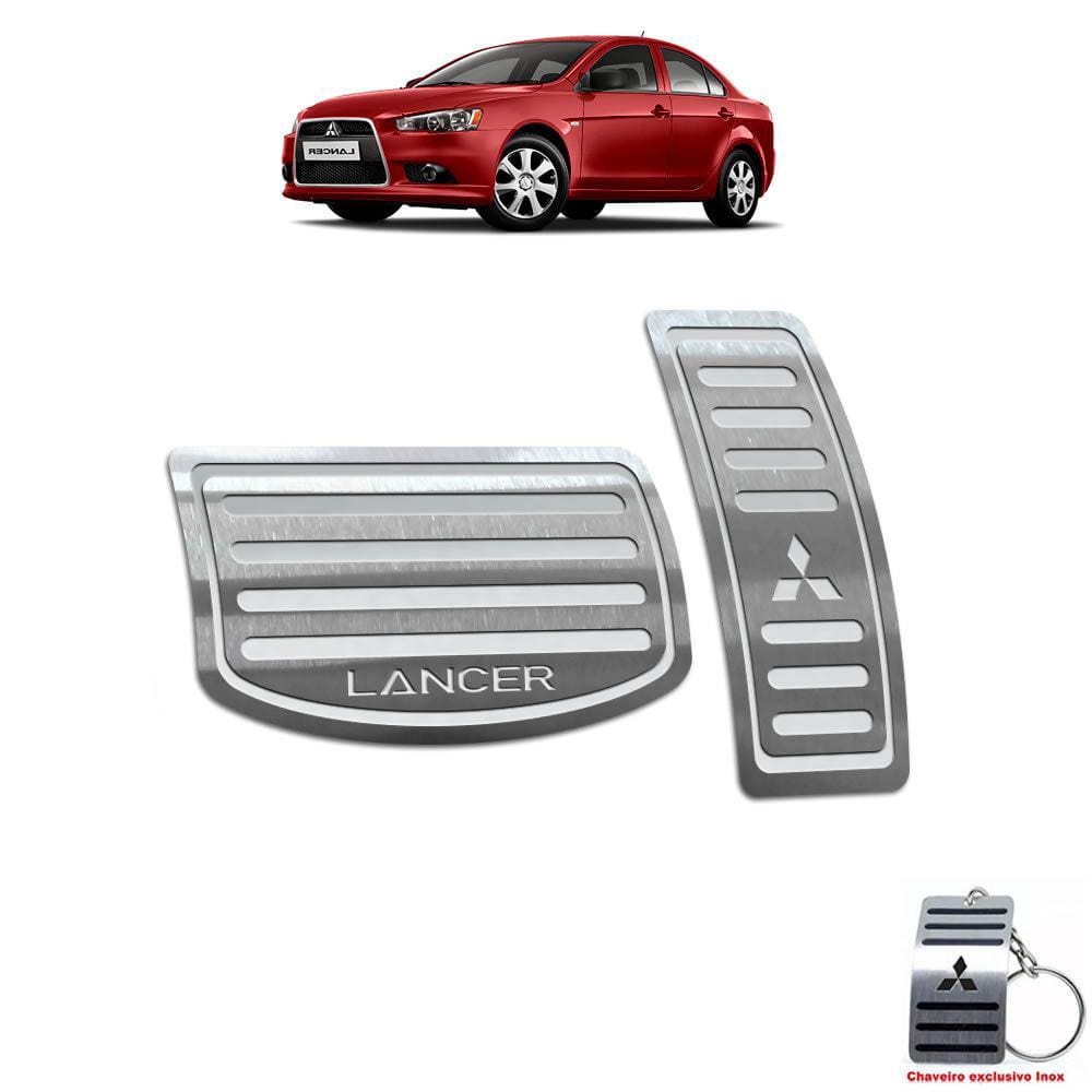 Pedaleira Mitsubishi Lancer Automático 2007 Até 2019 Aço Inox