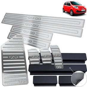 Soleira Pedaleira Descanso Chery Qq 2015 Até 2020 Aço Inox