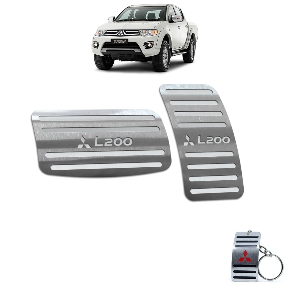 Pedaleira Automático L200 Triton 2008 Até 2017 Aço Inox