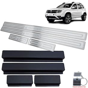 Soleira Em Aço Inox Duster 2011/2020 Prata Alto Relevo
