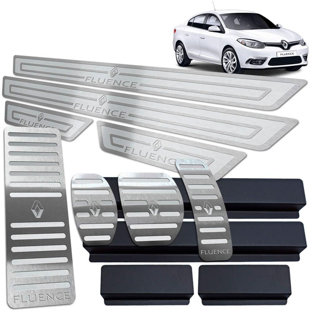 Soleira Pedaleira Descanso Fluence 2011/2019 Prata Manual AR
