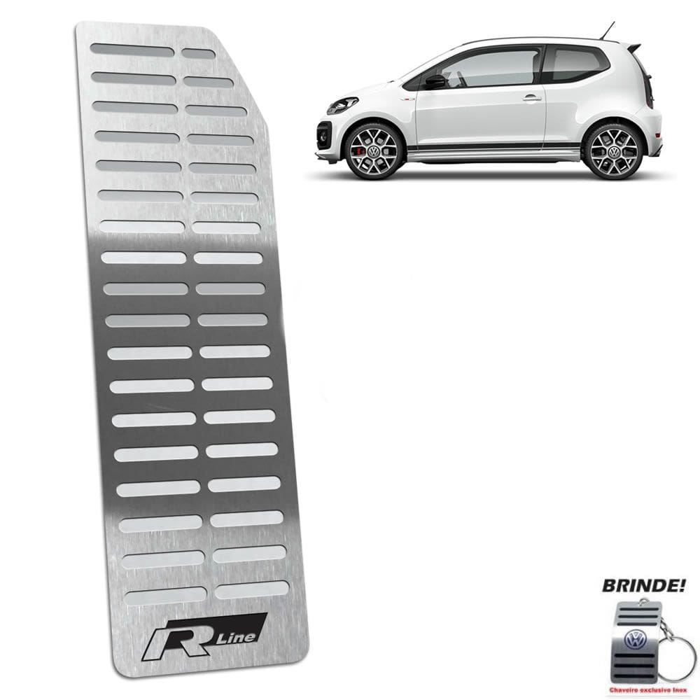 Descanso De Pé Gravação em Prata Volkswagen Up R-line