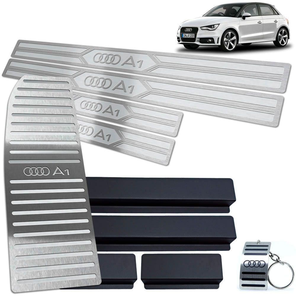 Soleiras Com Descanso Aço Inox Audi A1 2011 A 2018 Prata 4p